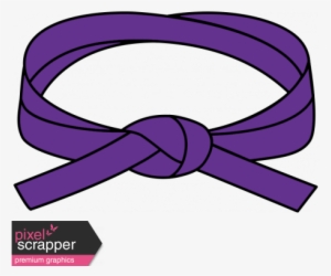Karate Belt 1 Purple Illustration - Karate Belt Clip Art PNG Image