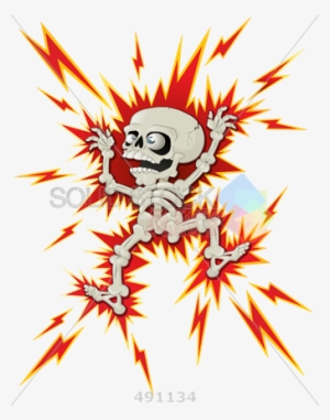 Stock Illustration Of Computer Drawing Of Skeleton - Electrocuted ...