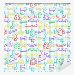 Vector Seamless Pattern With Hand Drawn Arrows Wallpaper - Motif PNG ...