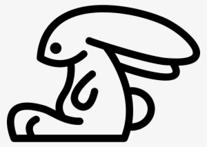 Rabbit Outline Side View - Rabbit PNG Image | Transparent PNG Free ...