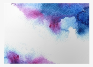 Abstract Blue And Violet Watery Frame - Watercolor Painting PNG Image ...
