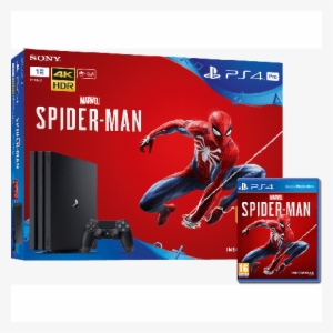 Playstation 4 1tb Pro Console Marvel S Spiderman Ps4 1tb Spider Man Png Image Transparent Png Free Download On Seekpng