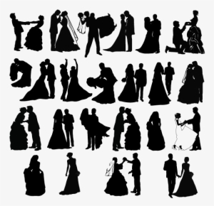 Silhouette Wedding Couple Png Clip Art - Wedding Couple Clipart PNG ...
