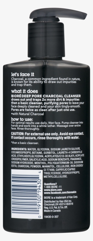 biore black charcoal face wash