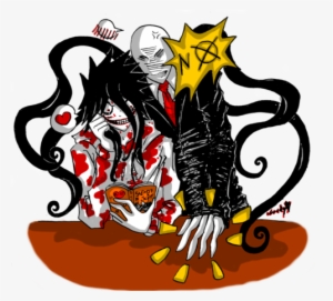 Jeff, Slenderman, And Creepypasta Image - Creepypasta Offenderman X Jeff