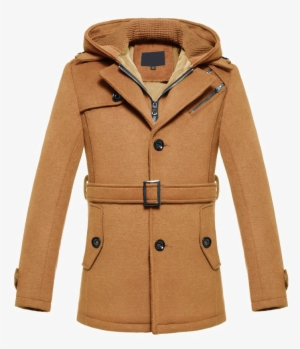 Pea Coat Png Image - Tan Pea Coat Mens With Hoodie