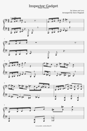 Inspector Gadget Sheet Music Composed By By Saban And - Bored Billie