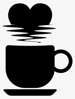 Clip Art Black And White Library Coffee Mug With Heart - Coffee PNG ...