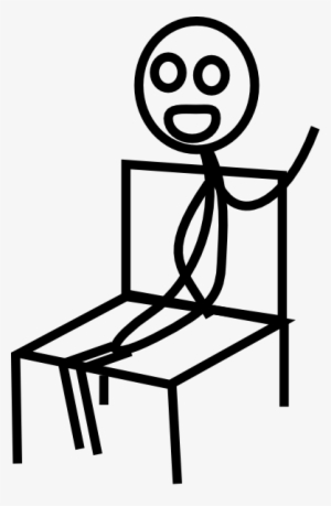 Sitting Stick Man Stick Person Sitting On Couch PNG Image 