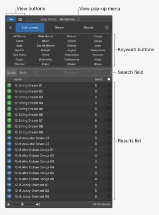The Loop Browser - Logic X Show Tempo List PNG Image | Transparent PNG ...