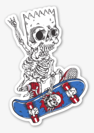 Skate Bart Sticker - Bart En Skate Png PNG Image | Transparent PNG Free ...
