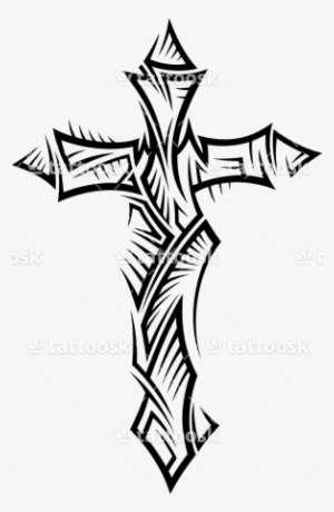 Tribal Cross Tattoo Design Cross Tattoos Png Png Image Transparent Png Free Download On Seekpng
