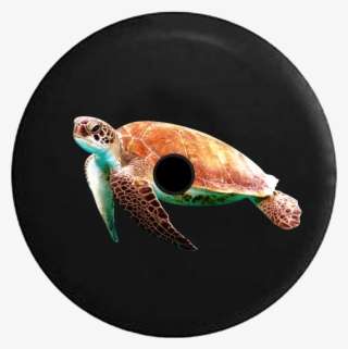 Jeep Wrangler Jl Backup Camera Sea Turtle Swimming - Tirecoverpro Full Color Curious Dolphin