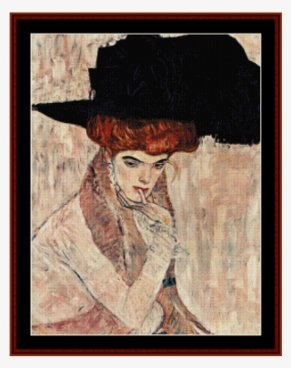 Black Feather Hat By Gustav Klimt Art 