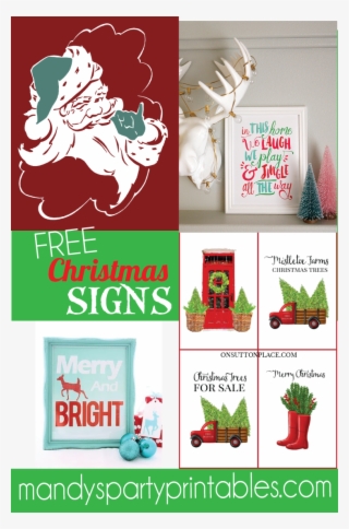 Farmhouse Free Christmas Printables PNG Image | Transparent PNG Free ...