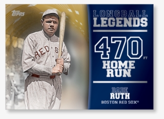 2018 Topps Baseball Series 2 Babe Ruth Longball Legends - Babe Ruth Red ...