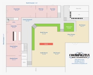 Cosmo Floor Plan Clean - Cosmopolitan Hotel San Diego Room Layout PNG ...