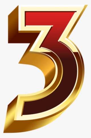 Free Png Three Gold Red Number Png Png Images Transparent - Png Red And ...
