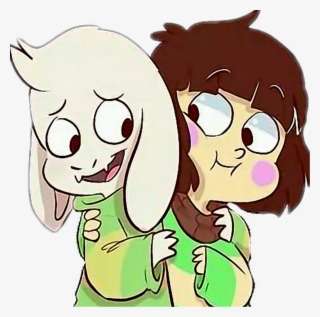 Chara Sticker Asriel And Chara Kawaii Png Image Transparent Png Free Download On Seekpng