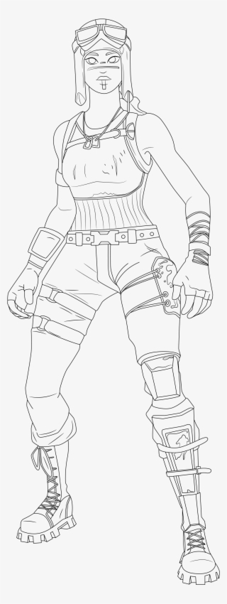 Red Nose Raider Skin - Line Art PNG Image | Transparent PNG Free ...