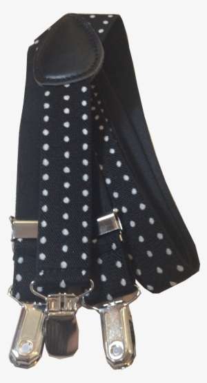 Babyhug Free Size Suspender With Polka Dots Print - Black main image 0