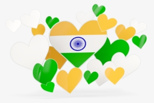 Flying Heart Stickers Illustration Of Flag Of India - Indian Flag ...