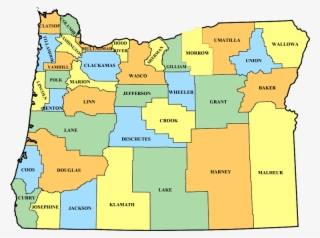 Map Of Counties Of Oregon Oregon County Map Related Keywords Amp Suggestions - Lane County Oregon Png  Image | Transparent Png Free Download On Seekpng