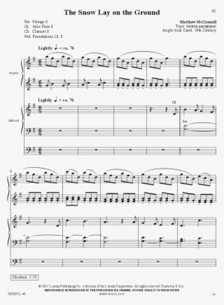 The Snow Lay On The Ground Thumbnail - Sheet Music PNG Image ...