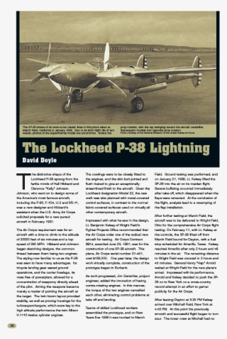 Lockheed Xp38 Air5 The Lockheed P-38 Lightning - Lockheed Xp 38 PNG Image ...