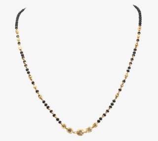 Black Beads Necklace - Gold Nallapusalu 