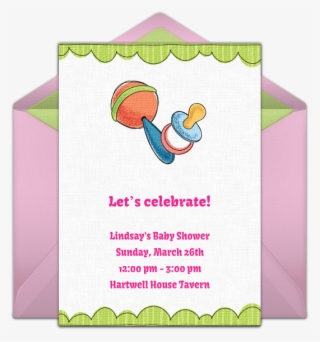 Baby Rattle Online Invitation - Yoga Invitations PNG Image ...