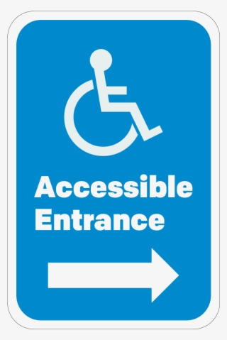Accessible Entrance, Right Arrow - Traffic Sign PNG Image | Transparent ...