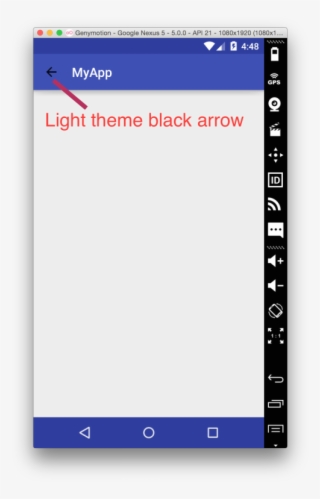 How To Customize The Back Button On Action Bar Via - Android ...