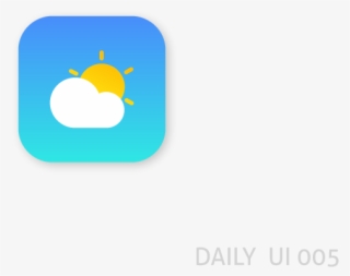 Weather App Icon, Daily Ui 005 App Icon 005 Weather - Apple PNG Image ...