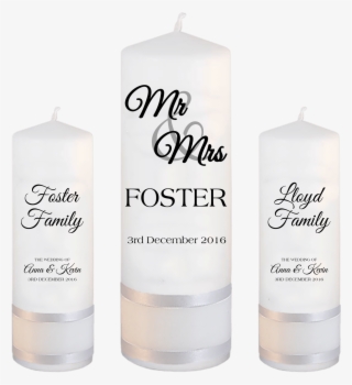Wedding Unity Candle Set Mr And Mrs Font - Candle Inscription For ...