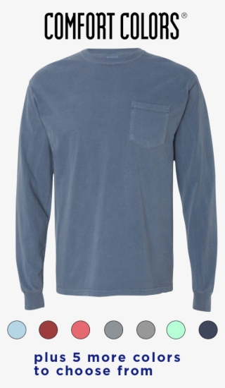 Comfort Colors 6.1 Oz. Ringspun Long-Sleeve T-Shirt - Garment-Dyed, Pepper Color, Size L - View #12