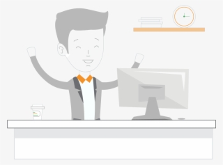 Happy Developer And Customer Client With Working Software - Cartoon PNG ...