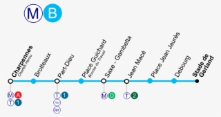 Metro Lyon Mb-plan - Plan Metro Lyon Ligne B PNG Image | Transparent ...