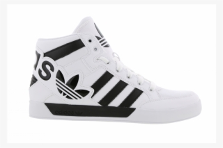 Mens Hardcourt Hi Big Logo White Leather Trainers - Adidas Hardcourt Big Logo PNG Image | Transparent PNG Free Download SeekPNG