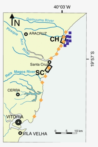 Map Showing The Locations Of Sampling Points And Areas - Atlas PNG ...