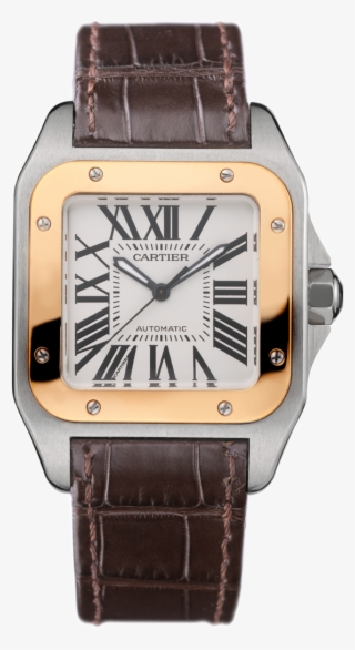 Santos 100 Watch Medium Model, 18k Pink 