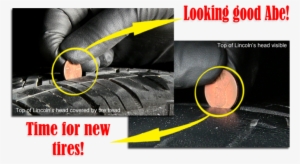 Tire Tread Penny Test - Alt Attribute