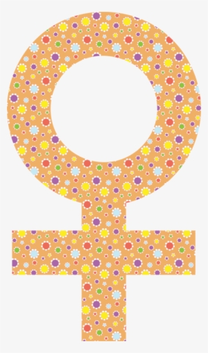 Gender Symbol Female Woman - Man And Woman Symbol Draw PNG Image ...